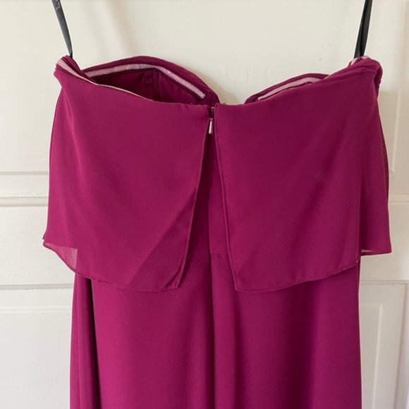 Hayley Paige Bridesmaid Dress in Azalea, Size 2 <Bright + fun strapless gown!> - Picture 8 of 10